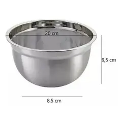 GENERICO - Pack 4 Bowls Repostería Cocina Ensaladas 20-24-28-32 Cm Plateado