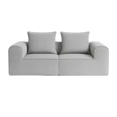 SOFA IN A BOX - Sofa Loop 2 Cuerpos - Espuma comprimida - 194X57X97 Gris Claro G13