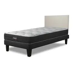 PRELUDE - Cama Europea Radiant Respaldo Praga Arena 1.5 pza