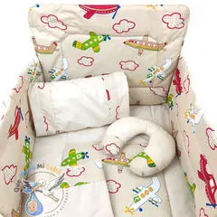 GENERICO - Set para Cuna Estándar Beige Aviones