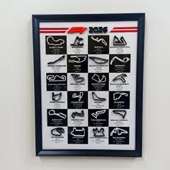 GENERICO - Cuadro calendario 2026 Formula 1 + impresión 3D