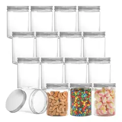 KUANGYE - Pack De 12 Frascos De Plástico Con Tapa Rosca 120 Ml