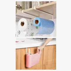YOMYM - Soporte Para Papel de Cocina Sin Taladro Blanco 2pcs