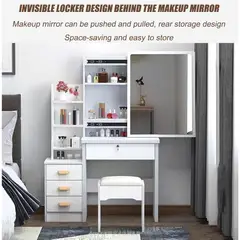 YOMYM - Mueble de Tocador con taburete-