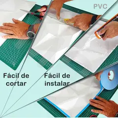 MERCAR RAY - Wall Panel Decorativo 3D Cubista Dorado 3m² 12 paneles 50 x 50 cm