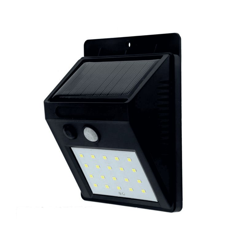 Aplique Solar para Piso 20 LED con Sensor de Movimiento – Carga Solar Automática, Exterior IP65