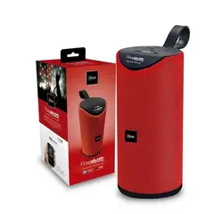 MLAB - Parlante Bluetooth FM Radio Flow Master- TWS Red Black Blue Parlante Recargable - ROJO