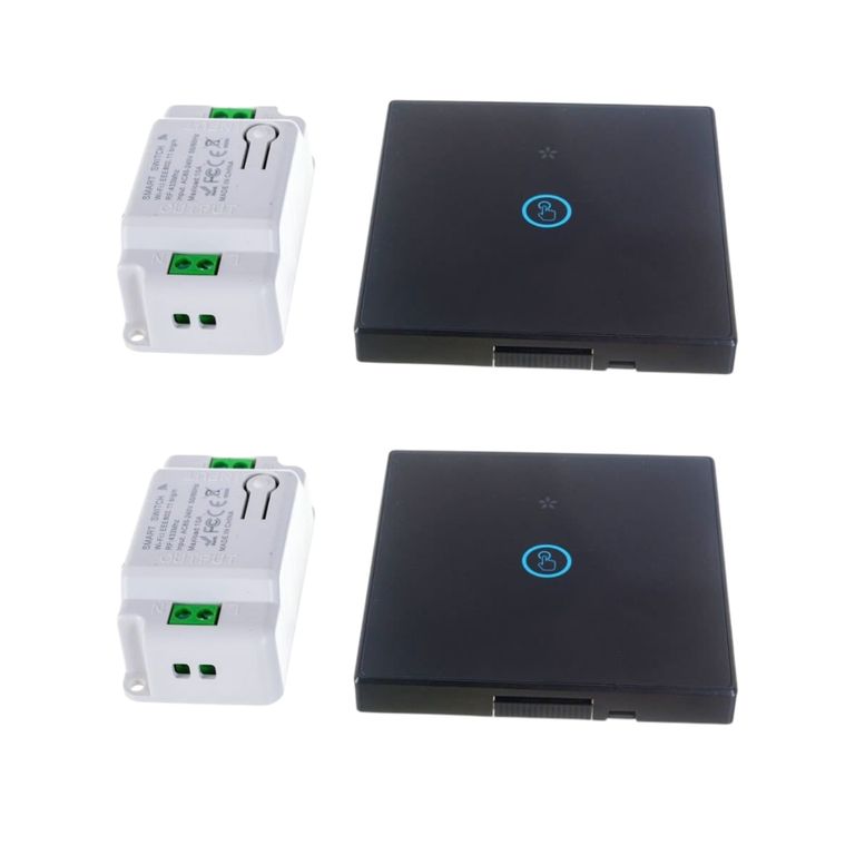 2 Interruptores Inalámbrico 433mhz 1 Botón + 2 Receptores