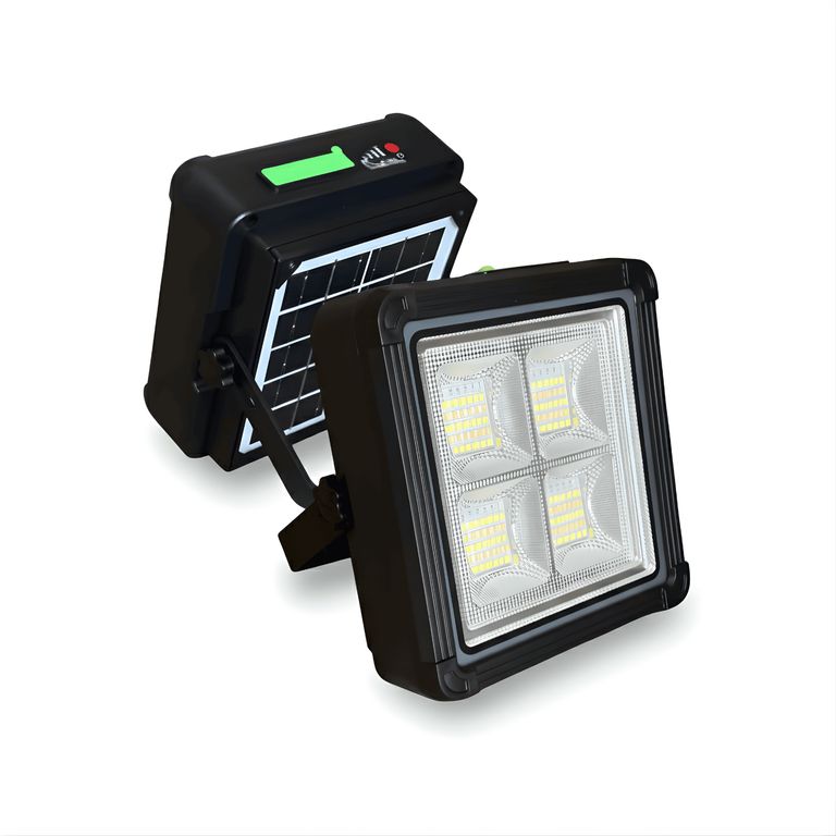 Foco LED Solar Portátil 100W 4C HD-2206A con Panel Solar