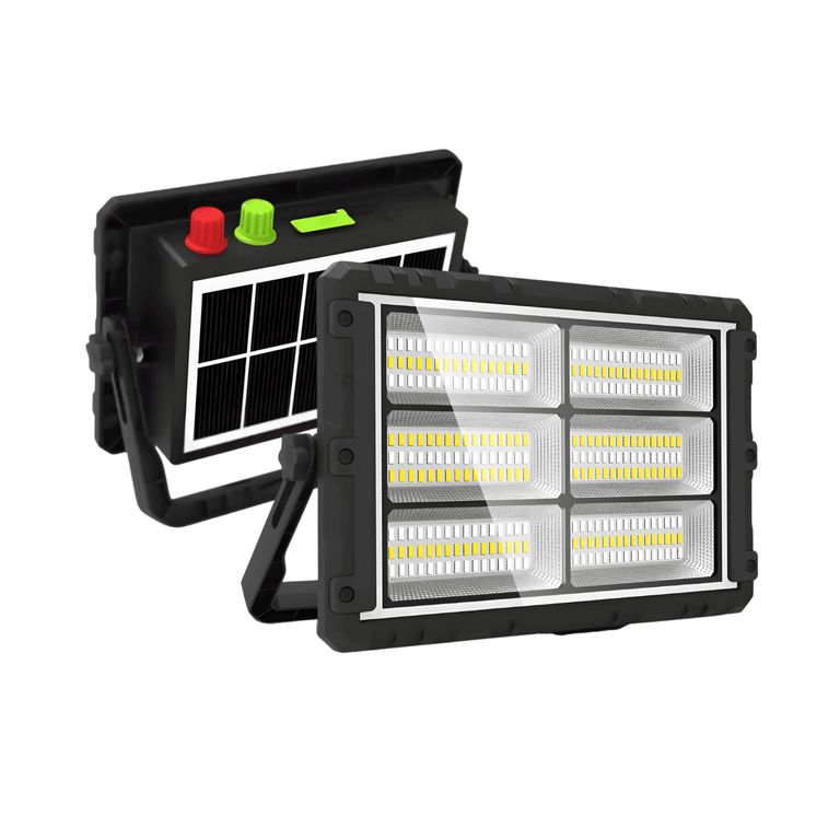 Foco LED Solar Portátil 150W 6C HD-2301B con Panel Solar