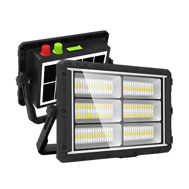 Foco LED Solar Portátil 300W 6C HD-2302B con Panel Solar Desmontable