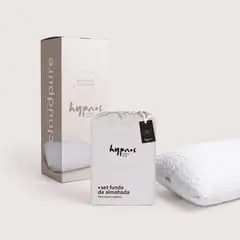 HYPNOS - Pack Descanso Profundo - Pro - 1 Almohada CloudPure + Set 2 Fundas de almohada Gris Queen -