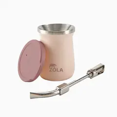 ZOLA OUTDOORS - Set de Mate Vaso + Bombilla ROSA