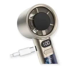 GENERICO - Mini Ventilador Portatil Mano Recargable Usb Pantalla Digital