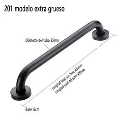 GENERAL - Acero Inoxidable Engrosado Toilet Safe Handle 40cm Negro