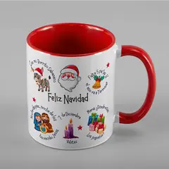 SM - Taza Tazón Navideño con Villancicos Tradicionales Regalos para Navidad