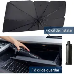 MOVI - Parasol Retráctil Plegable para Parabrisas de Auto Tipo Paraguas Anti UV