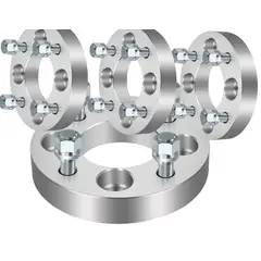 KUANGYE - PACK 4 Espaciador Desplazador 4 x 114.3 a 4 x 100 De Adaptador de rueda 1 Pulgada Con Pernos
