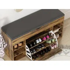 GENERICO - Zapatero Organizador Con Asiento Multifuncional 120x35x50cm