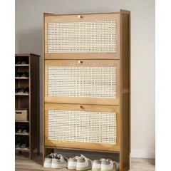 GENERICO - Zapatero Organizador Ratan Bambo 120x70x17cm