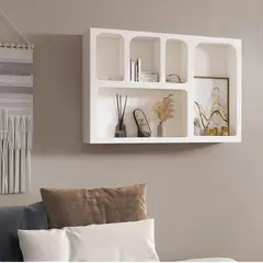 SANTU HOME & DECO - Repisa Organizador Geométrico Bogen Marfil