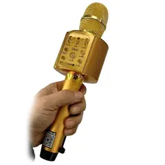 MLAB - Micrófono Karaoke Bluetooth Lil’ Voice 2 – Con Funny Voice Microfono Musica- AMARILLO