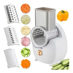 EVERSO - Rallador Rebanador Cortador De Verduras Multifuncional 3en1