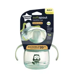 TOMMEE TIPPEE - VASO CON BOQUILLA SUAVE 150ML TRANSITION SPOUT 4M+ VERDE