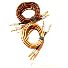 GENERICO - Cable Audio Hifi 12 Awg 100% cobre Ofc, 1.5 mts (par) Conector Nakamichi
