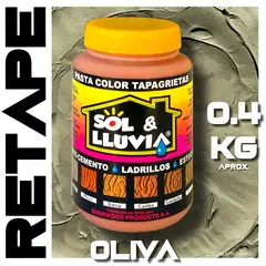 SOL Y LLUVIA - RETAPE PARA MADERA Y MUEBLES INTERIOR EXTERIOR SOL Y LLUVIA® OLIVA 1-2 KG