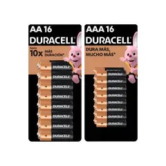 DURACELL - Pack Pila AA + AAA 16 AA pilas 16 AAA pilas