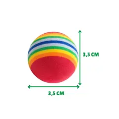 PAWISE - Pelotas para Gatos Arco Iris X3 Juguetes para Gatos