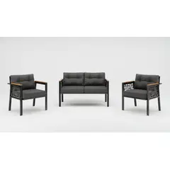 GENERICO - Juego de Living de Terraza Melisa Gris, 4 Personas