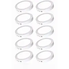 AVC - PACK 10 PANELES LED SOBREPUESTO REDONDO 24W NEUTRO