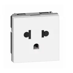 BTICINO - Modulo Toma Euro Americana 16A 2P+T 250Vac Blanco Living Now