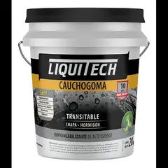 GENERICO - Pintura impermeabilizante sustentable Caucho Goma 5 en 1 Liquitech 4 Kg color Gris