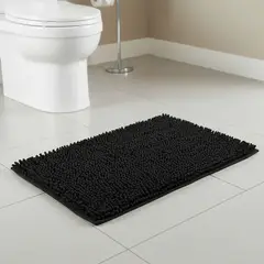 BRIC - Alfombra Para Baño Negra 45x70 Cm