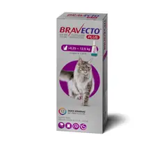 MSD - BRAVECTO PLUS GATO 6.25 A 12.5 KILOS 90 DIAS INT/EXT