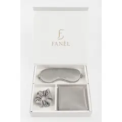 FANEL - Set de Descanso en Satín Fanèl Antifaz + Funda de Almohada + Scrunchie