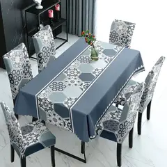 GENERICO - SET DE MANTEL CON 6 FUNDAS DE SILLAS