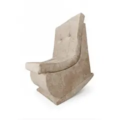 GENERICO - Mecedora butacón color beich felpa