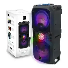 MLAB - Parlante Karaoke Bluetooth Rgb Funky Disco +micrófono Color Negro Bola Disco Luces Proyector