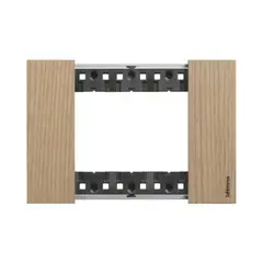 BTICINO - Placa 3 Modulos Roble Living Now