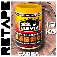 SOL Y LLUVIA - RETAPE PARA MADERA Y MUEBLES INTERIOR EXTERIOR SOL Y LLUVIA® CAOBA 1,3 KG