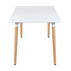 PANDALINO - Mesa Cuadrada Moderna Aroa - 80x80 cm - Blanco