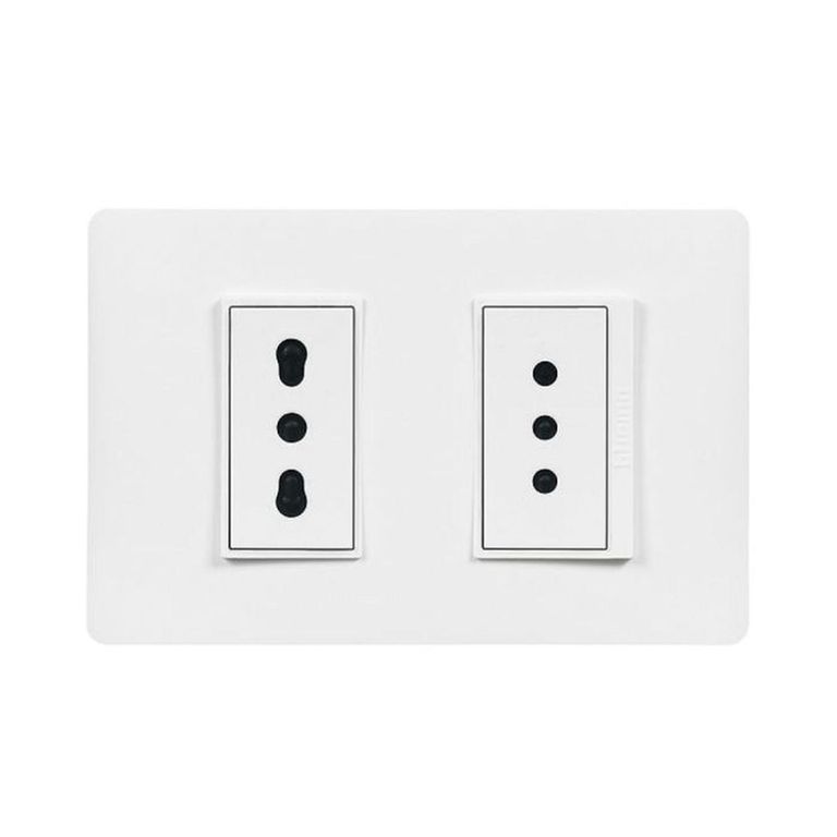 Enchufe Tomacorriente Doble 2P+T 10/16A PU1293 Luzica