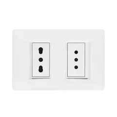 BTICINO - Enchufe Tomacorriente Doble 2P+T 10/16A PU1293 Luzica