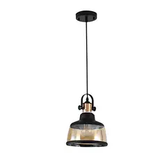 WANT - LAMPARA COLGANTE E27 VIDRIO Y METAL VINTAGE