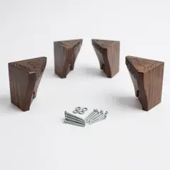 BLOCCARE - Base De Cama 1 Plaza Box 30 cm / Patas De Madera 11 cm - Largo 200 cm