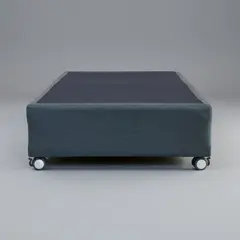 BLOCCARE - Base De Cama 1.5 Plaza Box 30 cm / Rueda Logo - Largo 200 cm - Con Refuerzo